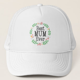 Casquette Fête des mères florales de la meilleure mère