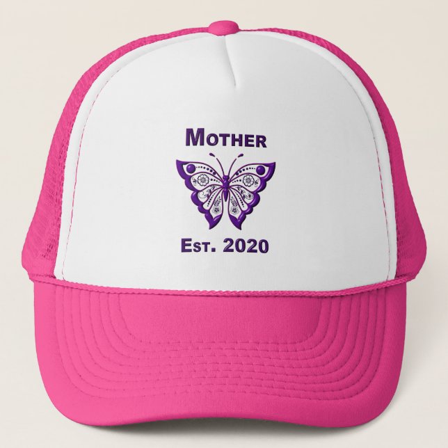 Casquette Fête des mères pour la mère "Est 2020" (Devant)