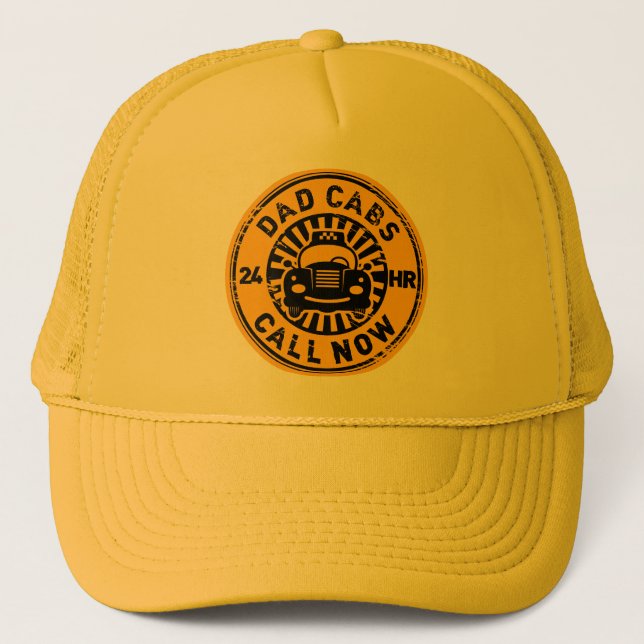 Casquette Fête des pères Cadeau Papa Cabs Taxi 24 Hr Drôle (Devant)