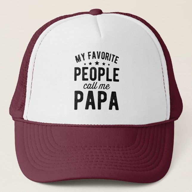 Casquette fête des pères, papa, papa, mes gens préférés (Devant)