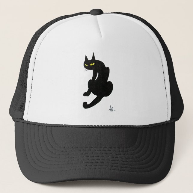 CASQUETTE FÊTE D'HALLOWEEN CHAT NOIR (Devant)