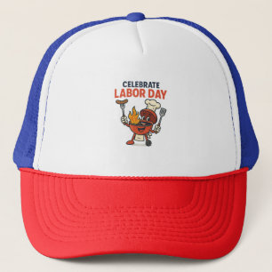 Casquette Fête du Travail BBQ Party Cartoon - Grill Master T