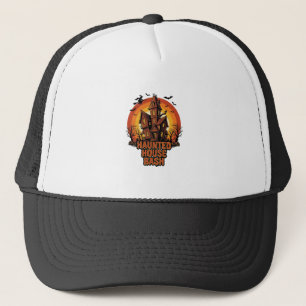 Casquette Fête Maison Hantée Gravure Vintage Halloween Dé