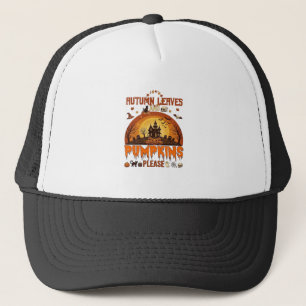 Casquette Feuilles d'Automne Citrouilles S'il Vous Plaît Hal