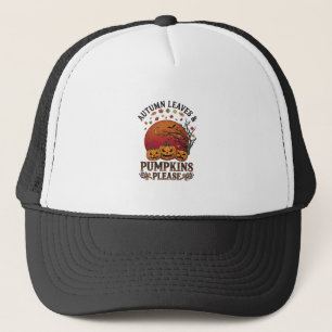 Casquette Feuilles d'Automne Citrouilles S'il Vous Plaît Hal