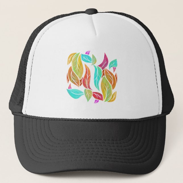 Casquette Feuilles d'automne motif (Devant)