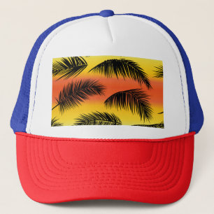 Casquette Feuilles de palmiers : motif sans soudure.