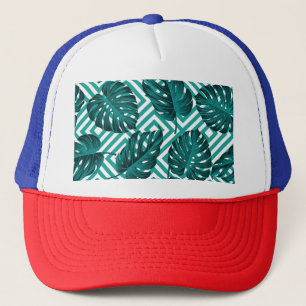 Casquette Feuilles tropicaux : Motif Floral sans joint.