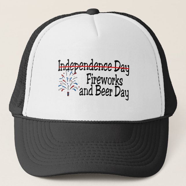 Casquette Feux d'artifice et jour de bière (Devant)