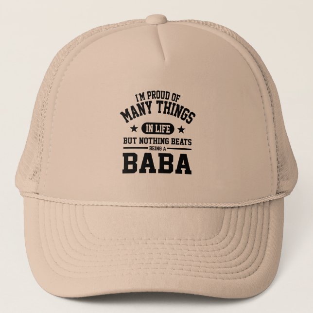 Casquette Fier d'être baba (Devant)
