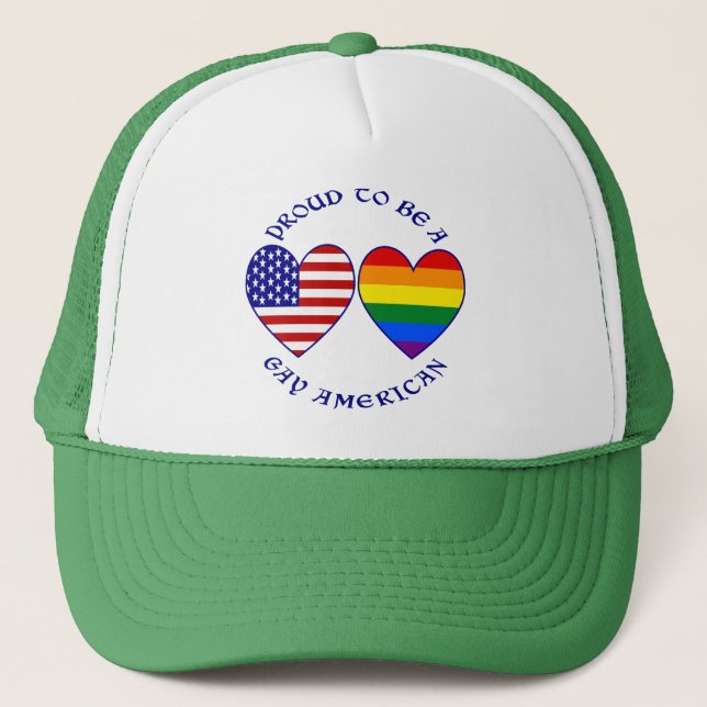 Casquette Fier d'être un Américain gay (Devant)