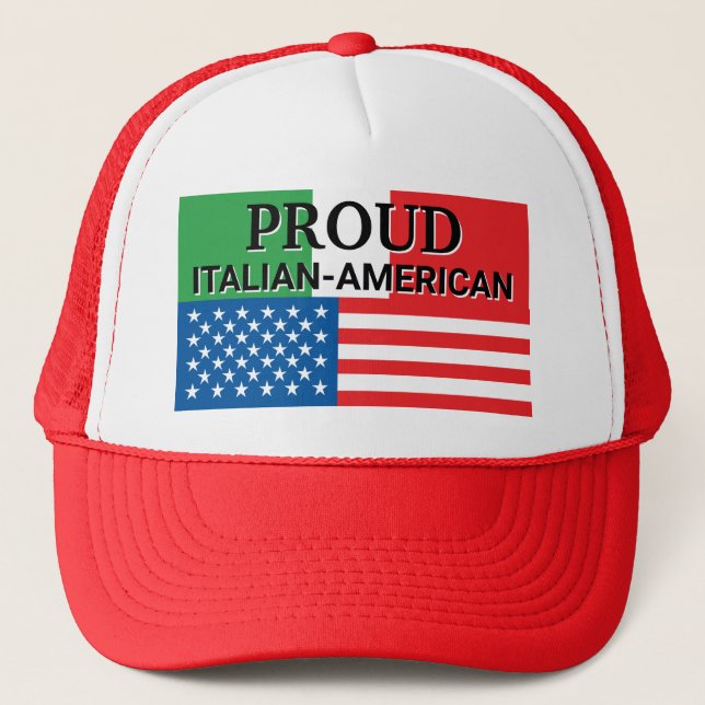 Casquette Fier drapeau italo-américain d'Italie et d'Amériqu (Devant)