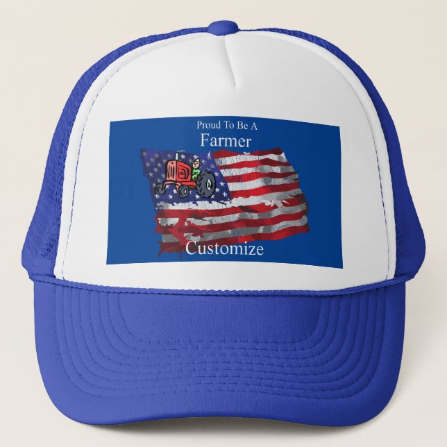 Casquette Fier paysan patriotique drapeau Thunder_Cove (Devant)