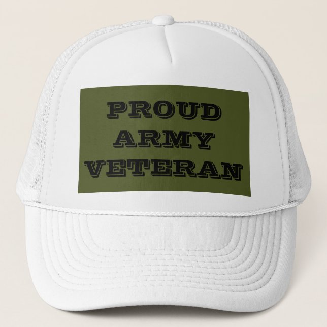 Casquette fier vétéran de l'armée (Devant)