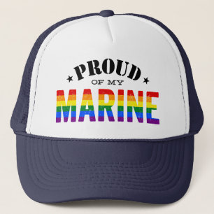 Casquette Fière de mon drapeau arc-en-ciel marin gris