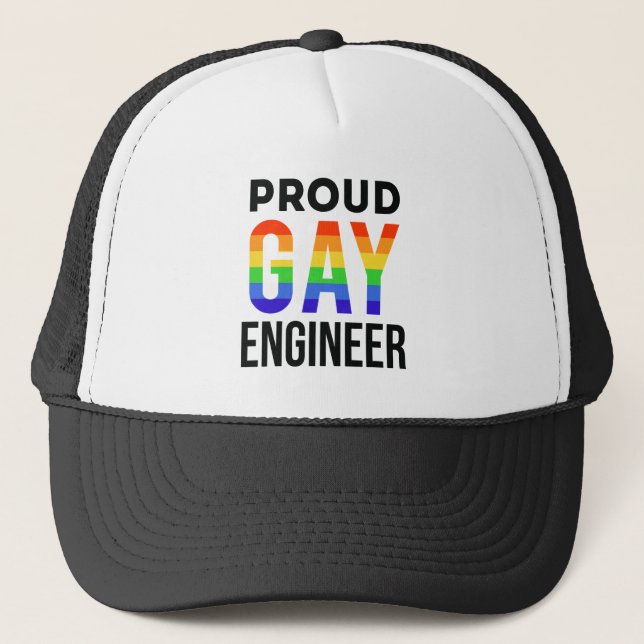 Casquette Fière Gay Ingénieur Fierté Mois Ingénierie Grad (Devant)