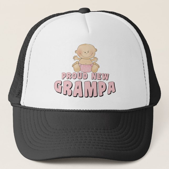 Casquette Fière nouvelle grand-père fille (Devant)