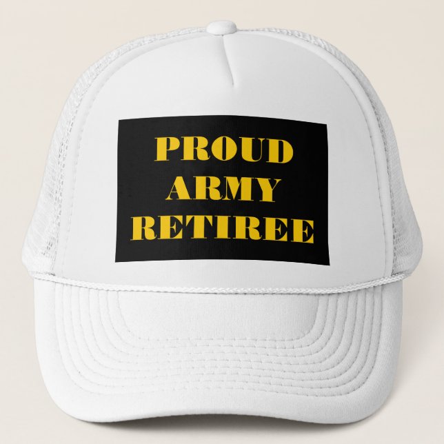 Casquette Fière retraite de l'armée (Devant)