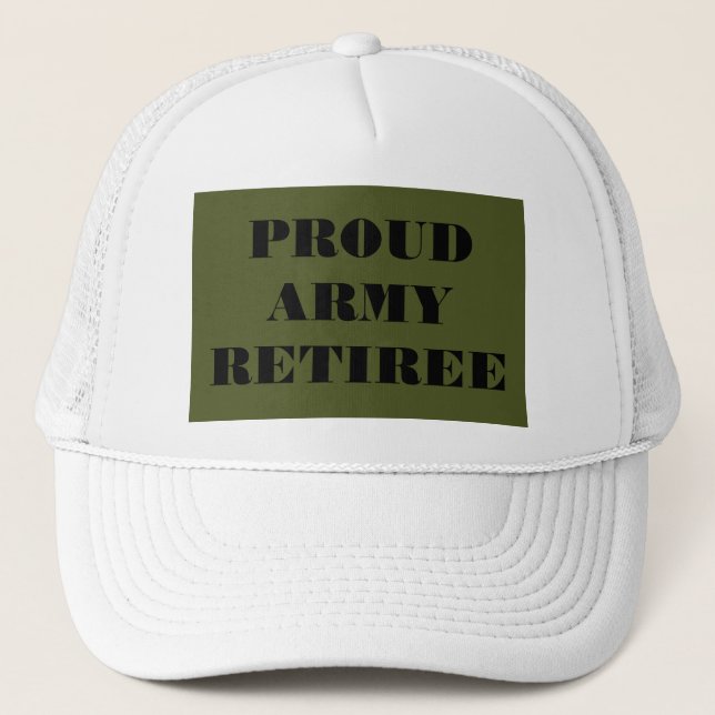Casquette Fière retraite de l'armée (Devant)
