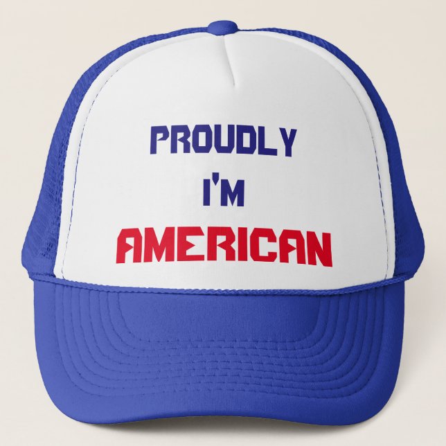 Casquette Fièrement je suis American Trucker Hat (Devant)
