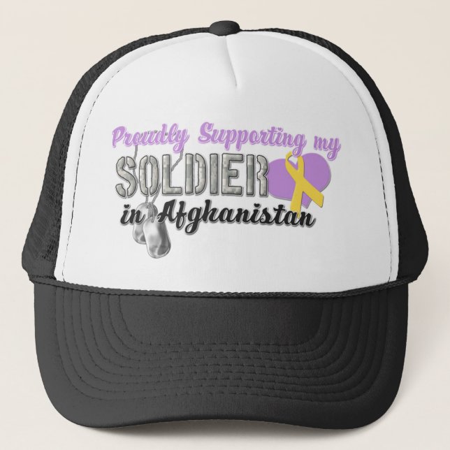 Casquette Fièrement soutien de mon soldat en Afghanistan (Devant)