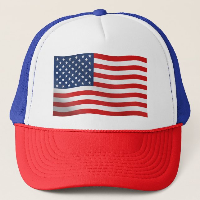 Casquette Fierté américaine rouge blanc bleu  (Devant)