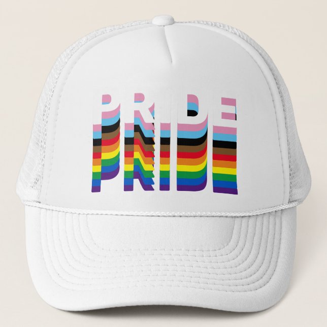 Casquette Fierté arc-en-ciel diversité inclusive lgbtq typog (Devant)