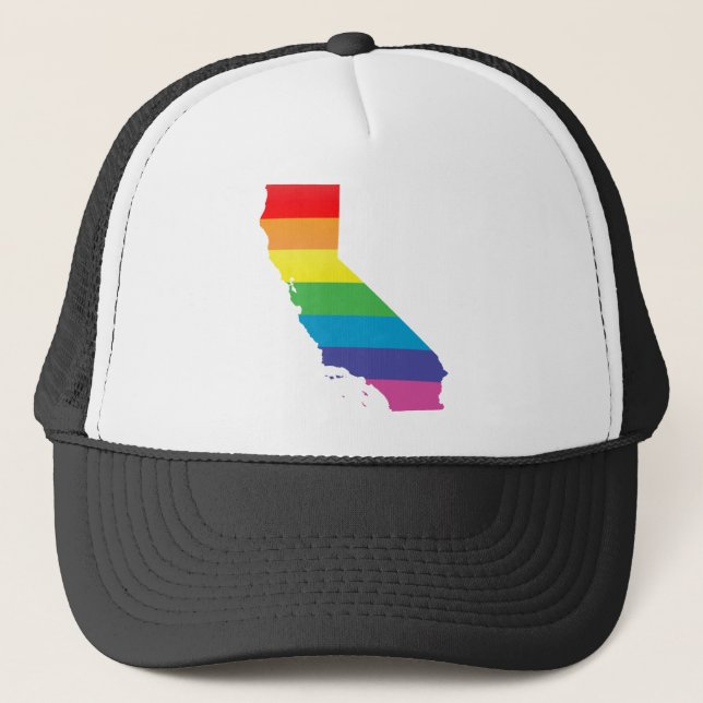 Casquette fierté californienne. rayé. (Devant)
