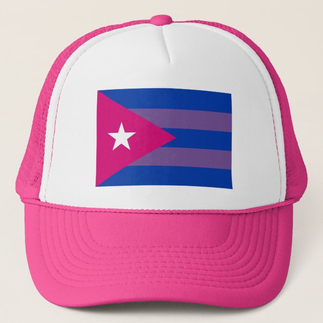Casquette Fierté cubaine LGBT bisexuel de Bi (Devant)