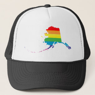 Casquette fierté de l'alaska. rayé.