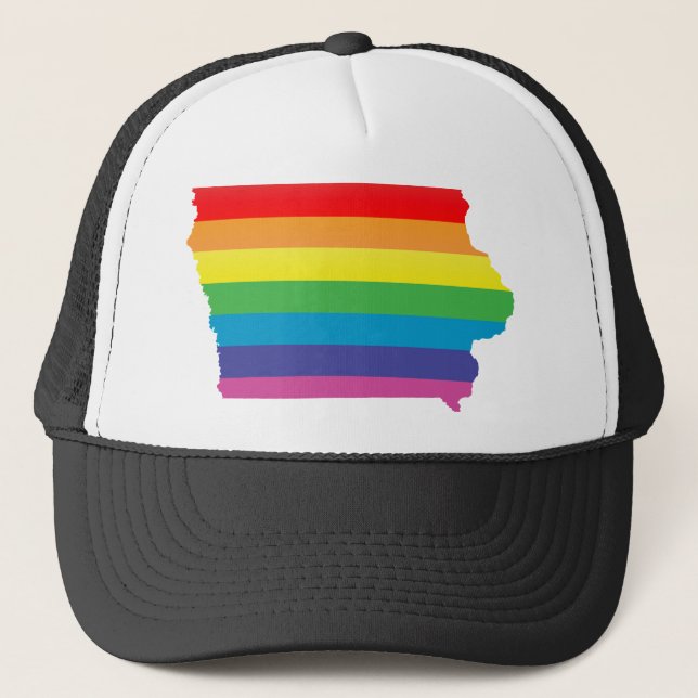 Casquette fierté de l'iowa. rayé. (Devant)