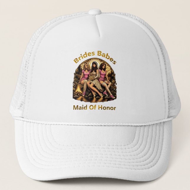 Casquette Fierté d'honneur dans un thème de fête nuptiale (Devant)