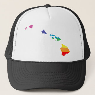 Casquette fierté hawaïenne. rayée.