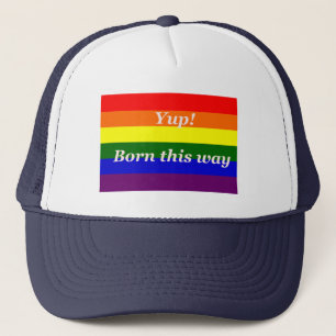 Casquette Fierté jeune né de cette façon Rainbow flag