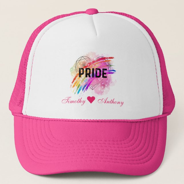 Casquette Fierté LGBTQ personnalisée Arc-en-ciel couleur coe (Devant)