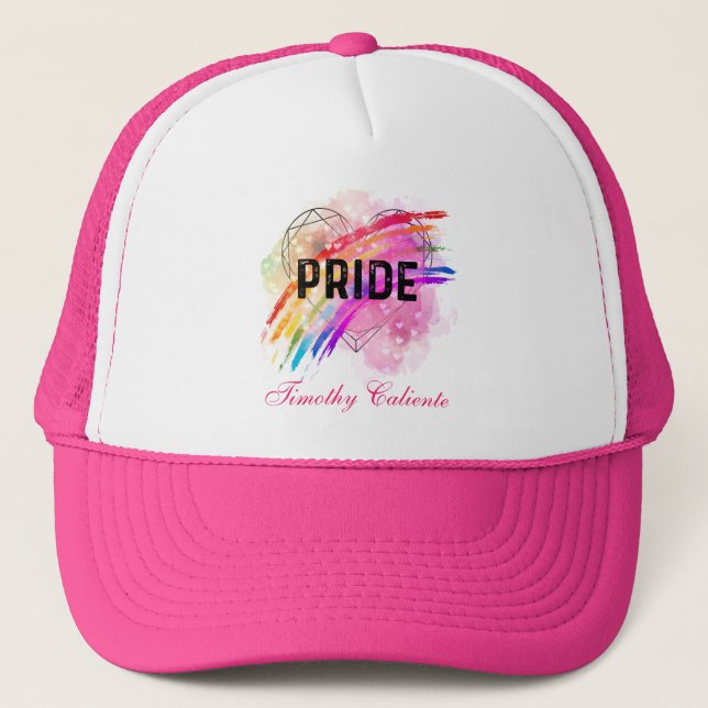 Casquette Fierté LGBTQ personnalisée Arc-en-ciel couleur coe (Devant)