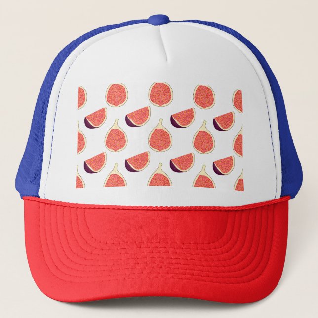 Casquette Fig mauve : motif coloré (Devant)