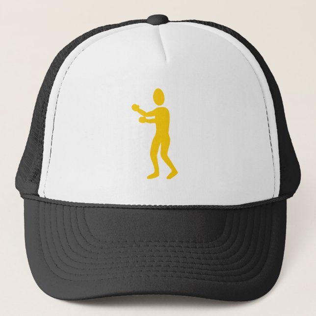Casquette Figure de boîte - orange (Devant)