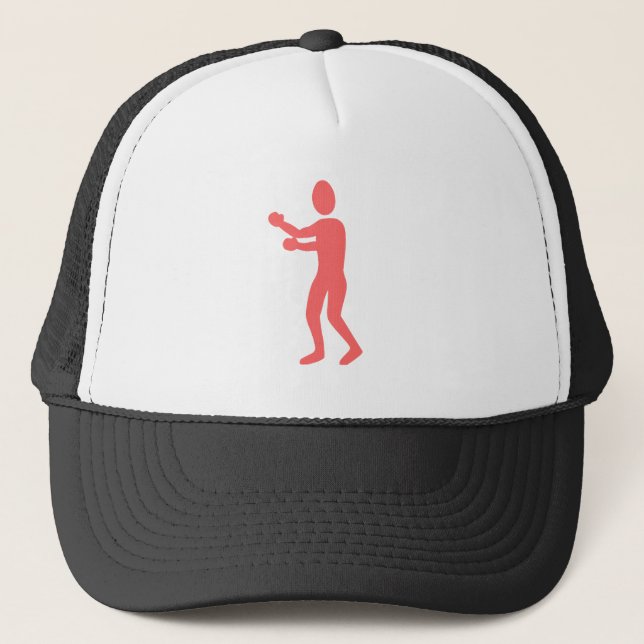 Casquette Figure de boxe - rose tropicale (Devant)