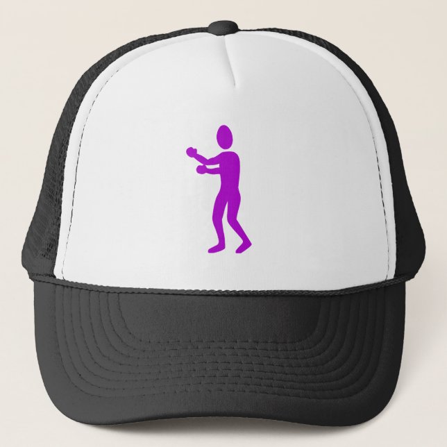 Casquette Figure de boxe - violet (Devant)