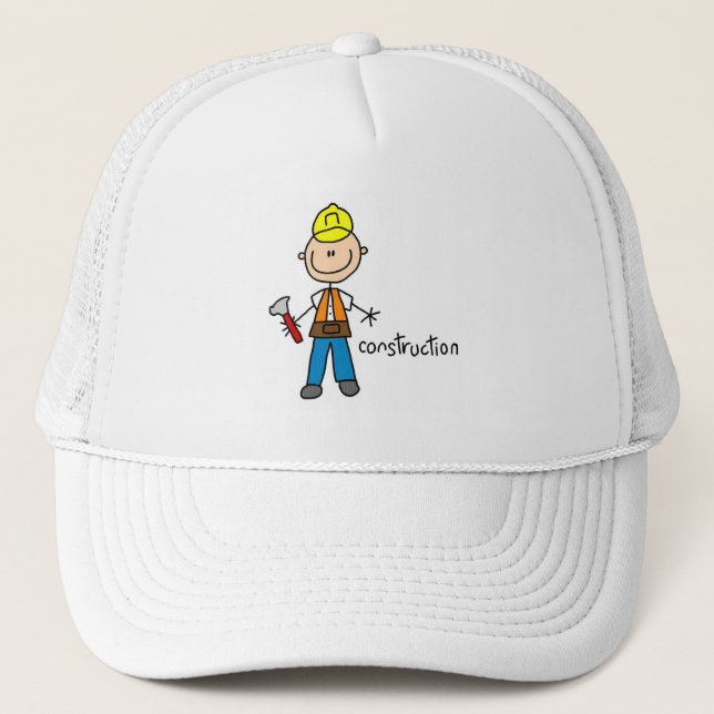 Casquette Figure de stylet de construction (Devant)