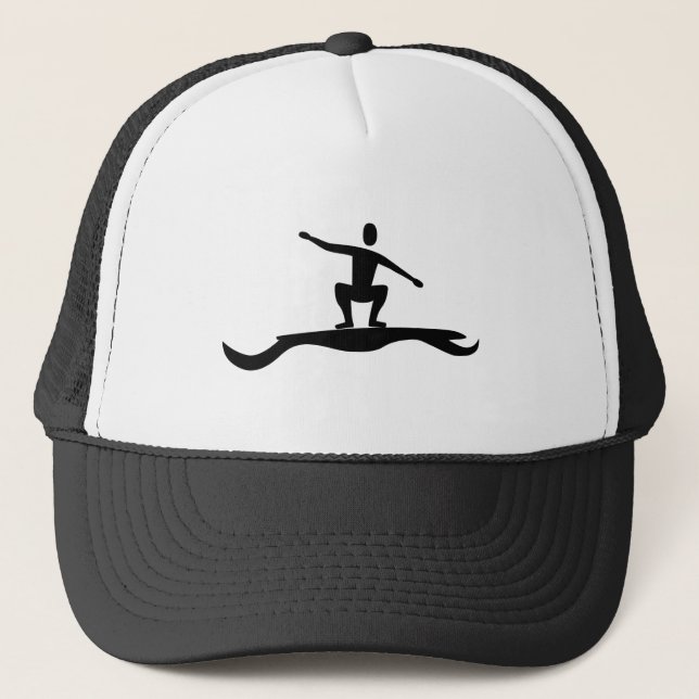 Casquette Figure de surf - Noir (Devant)