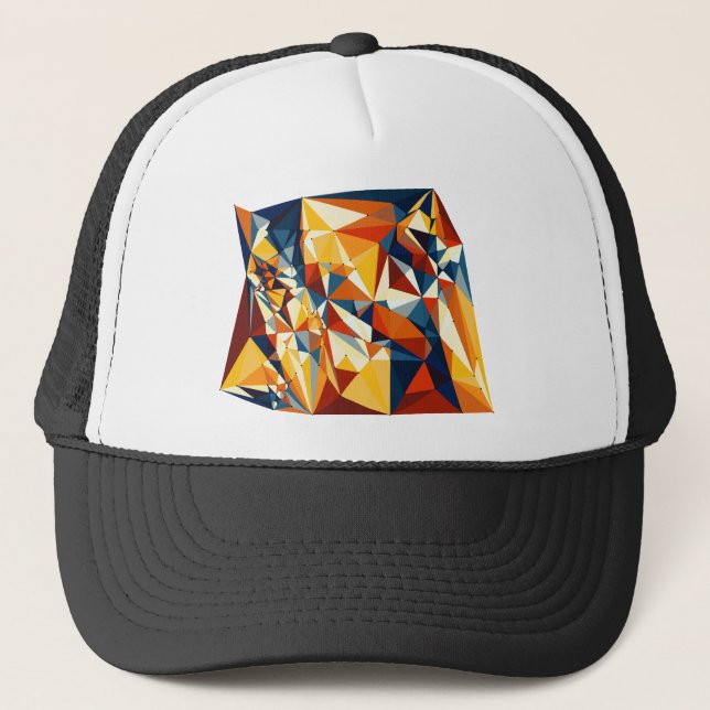 Casquette Filet de triangles multicolores (Devant)