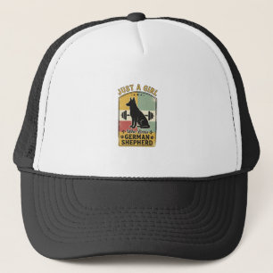 Casquette Fille Berger Allemand Chemise Rétro Amoureux de Ch