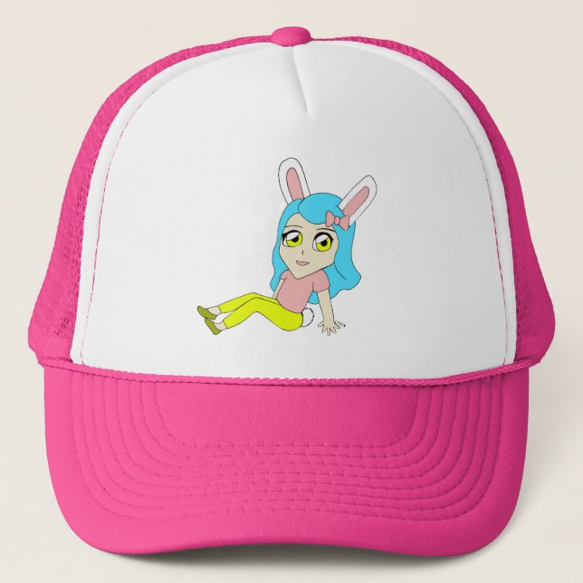 Casquette fille chibi lapine (Devant)