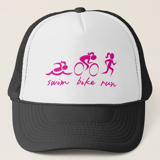 Casquette Fille courue par vélo de bain tri (Devant)