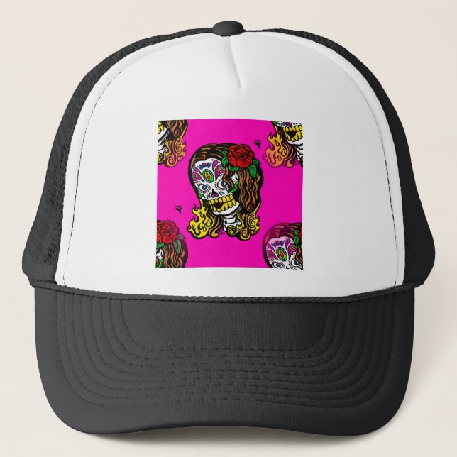 Casquette fille crâne de sucre (Devant)