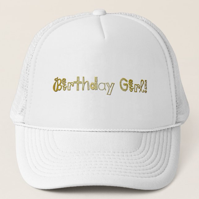 Casquette Fille d'anniversaire !  (Devant)