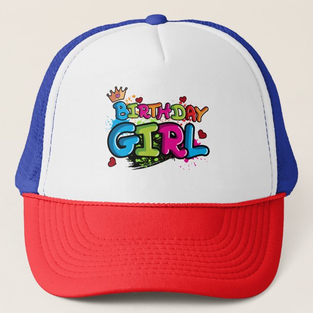 Casquette Fille d'anniversaire (Devant)