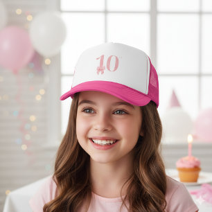 Casquette Fille de 10 ans chapeau cadeau avec noeud rose